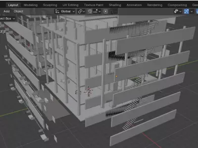 Multi Story building 3D  Model 3D model