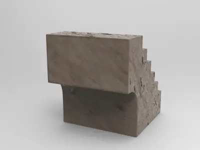 Shiny Staircase Low-poly 3D model