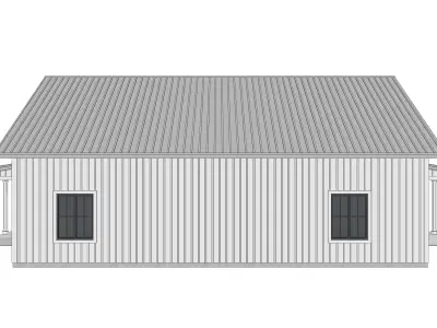 Barndominium House 011 -Archimple LLC Low-poly 3D model