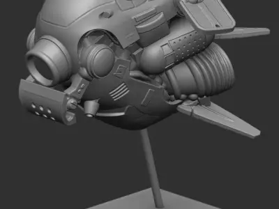 Racer Pod Sci Fi vintage vehicle 3D print model
