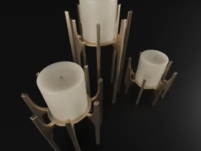 Aquilo Pillar Candle Holder 3D model