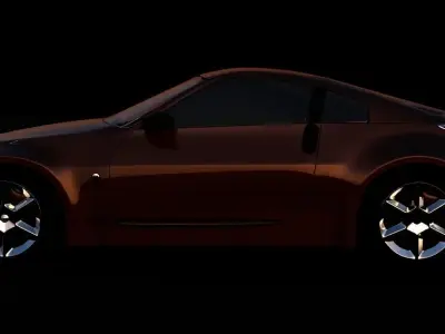 Nissan Z350 model in Cafe color 3D model