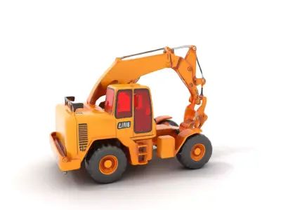 Vibrant Excavator model pack Low-poly 3D model