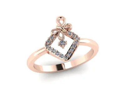 Jewelry Diamond Ring 3D Print Model  3D print model 4