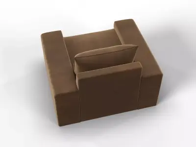 Camden Rye Velvet Chair 3D model