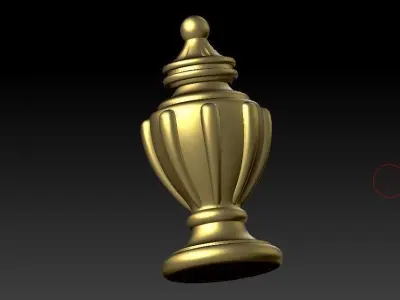 CNC gold-plated sculpted wooden frame pattern 3D model 3D model