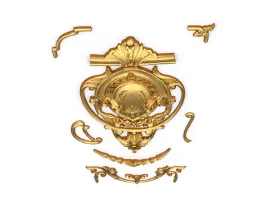 Classic carved decor ornament 398 3D model
