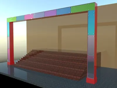 Arch illuminated 3D model