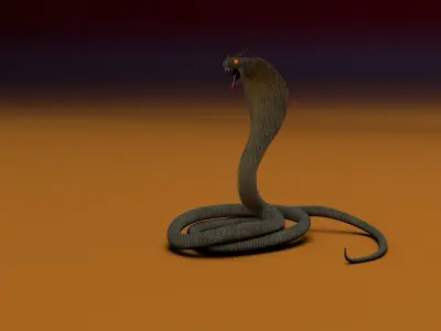 Cobra snake 3D model purchase