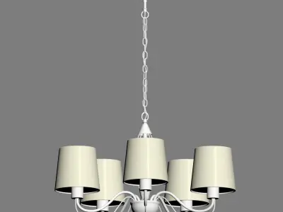 ORLEAN chandelier with four shades 3D model