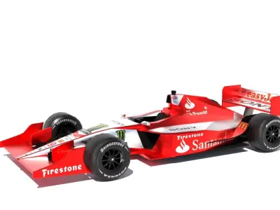 Formula 1 honda indy car Low-poly 3D model