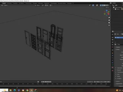 Doors Collection - 10 Doors Low-poly 3D model