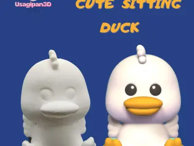 Cute Sitting Duck 3D print model
