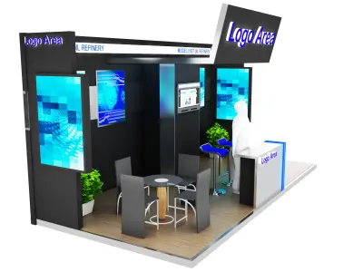 Booth Exhibition Stand a379a 3D model