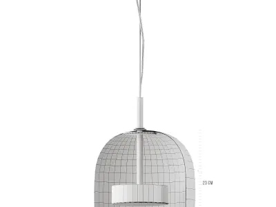 Cognac Glass Luxury Glass Pendant Light 3D model
