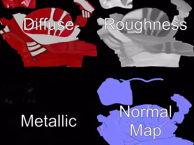 Vivid Crimson Sneaker model pack Low-poly 3D model