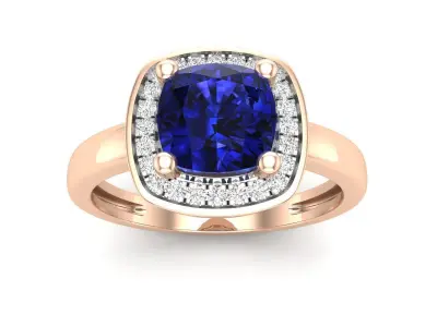 AV 338 Diamond Ladies Bridal Engagement Ring 3D print model