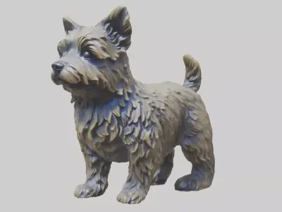 Cairn Terrier statue model 3D model