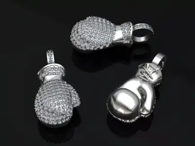 Pendant Box Gloves Jewelry Brand 3D print model