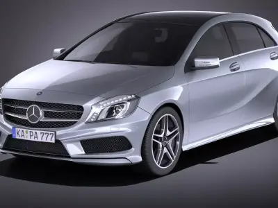 Mercedes-Benz A-class 2013 VRAY 3D model