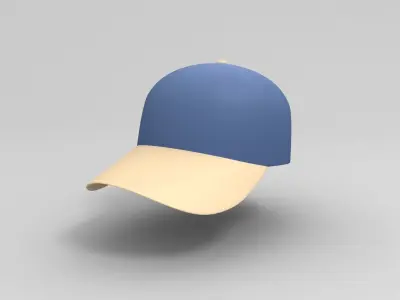 Cap Model baseball Low-poly 3D model