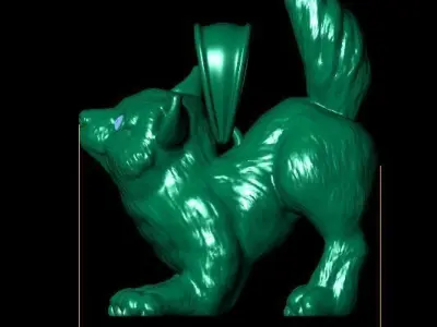 FOX ANIMAL PENDANT 3D PRINTABLE MODEL  3D print model by owaishaque164