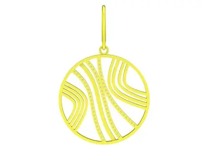 A4714 Diamond Fashion Round Drop Earrings 3D Model 3D print model