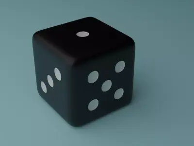 Dice Set Low-poly 3D model