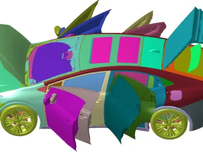 Toyota Prius Limited AWD 2023 Vehicle 3d scan model 3D model