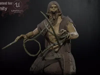 UrbanZombie3 for pack Low-poly 3D model