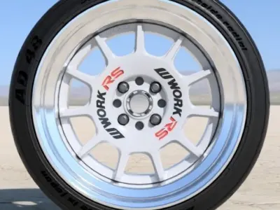 WORK EMOTION RS11 16 INCH RIMS WITH ADVAN TIRES FOR SCALE MODELS 3D print model