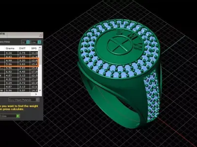 The Bavarian Apex Signet Ring jewelry 3D model - for him 3D print model