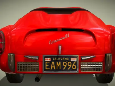 1959 Abarth 750GT Double Bubble Coupe Low-poly 3D model