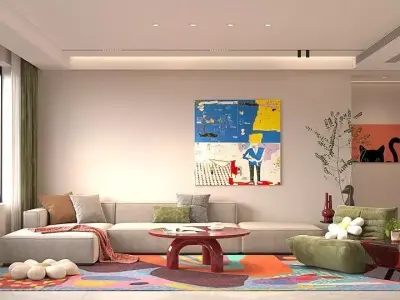 Living room 3D model 51