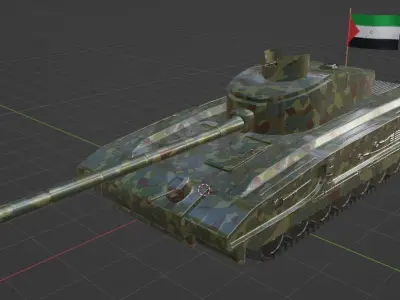 T-14 Armata Tank 3D model