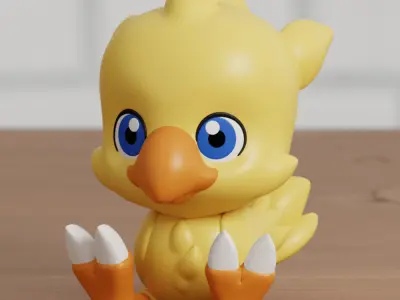 Chocobo Chibi 2 Models Final Fantasy 3D print model
