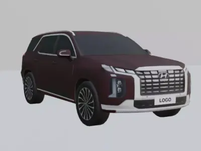 HYUNDAI PALISADE LOWPOLY Low-poly 3D model