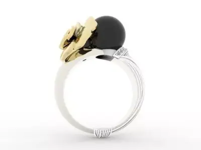 Pearl effect ring 3D print model