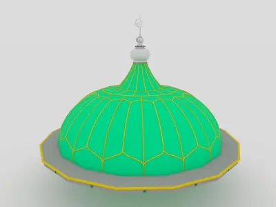 dome mosque Low-poly 3D model