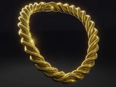 Spiral Chains - 4 Pack Low-poly 3D model