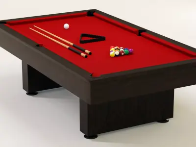 Pool Table 8foot 3D model