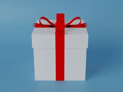 Gift box Low-poly 3D model