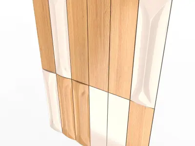 Parametric Decorative Wall 02 Low-poly 3D model