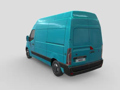Renault Master 2017 L2H3 Van Low-poly 3D model