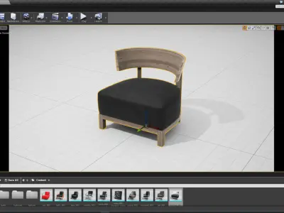 Flexform Thomas Chair UE4 Low-poly 3D model