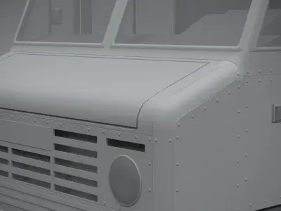 Generic step Van 2021 LowPoly 3D model