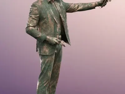Kilian 11587-02 - Man With VR Headset Statue Low-poly 3D model