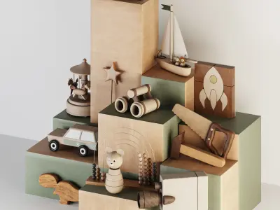 Kids room decoration 04 3D model