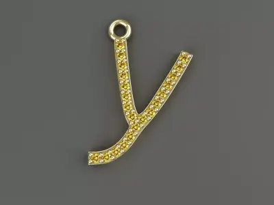 Diamond y Pendant Gold Silver Platinum Luxury Jewelry 3D print model