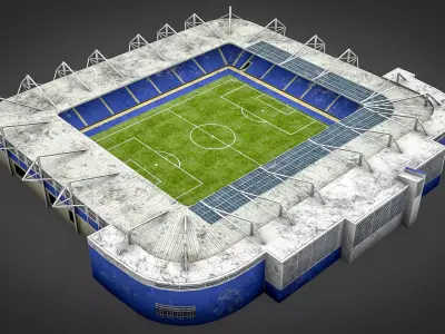 King Power Stadium Low-poly 3D model